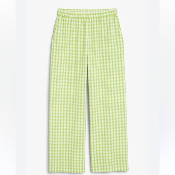 Coldwater Creek Green Plaid Pull-up Pants Size 20W - Picture 2 of 15